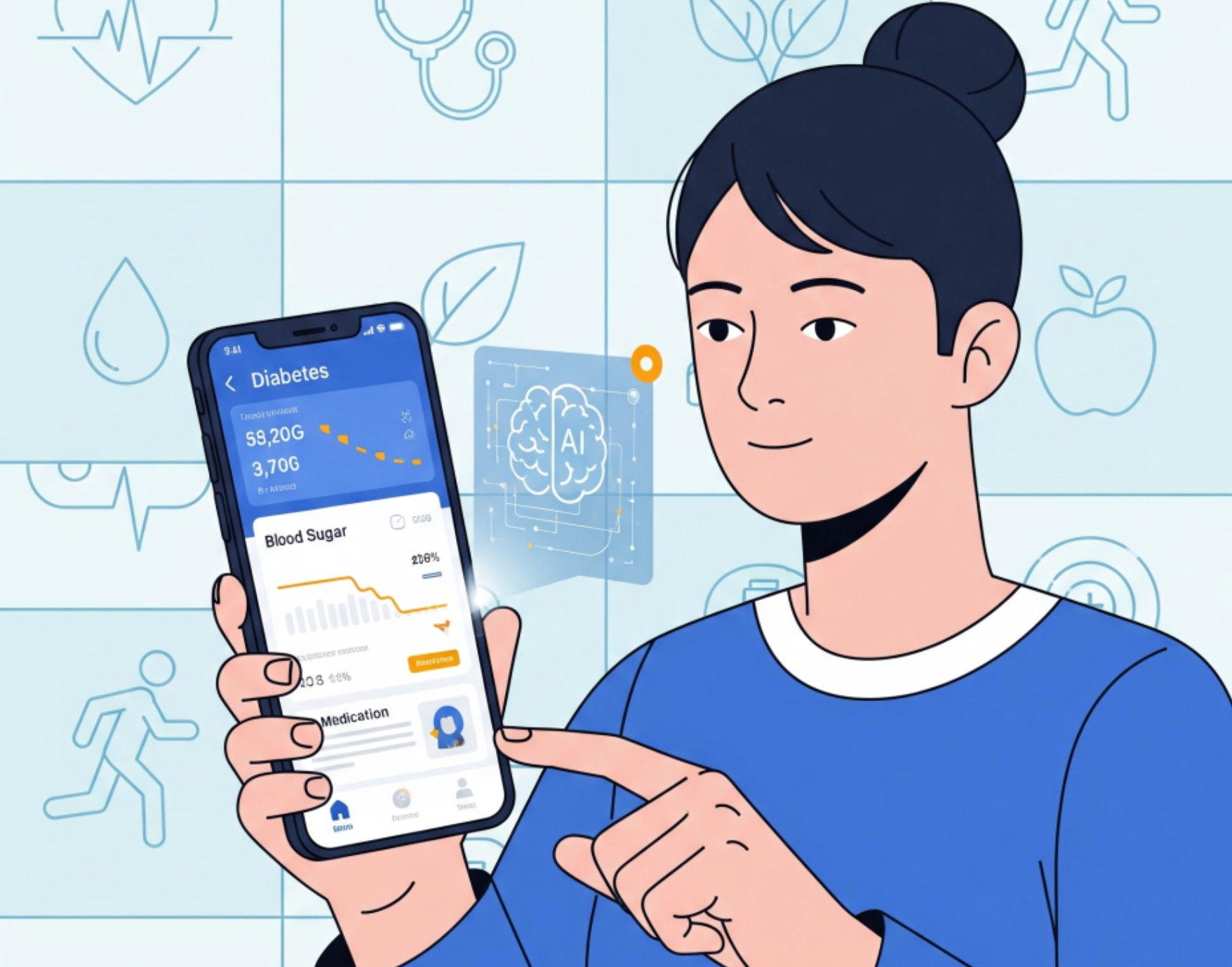 🩺 AI 혈당 관리 앱으로 당뇨 예방하기: 2025년 스마트 헬스케어 가이드